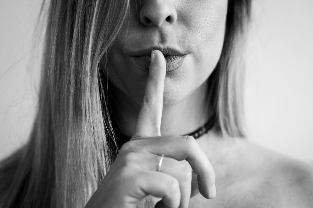 person hiding secret