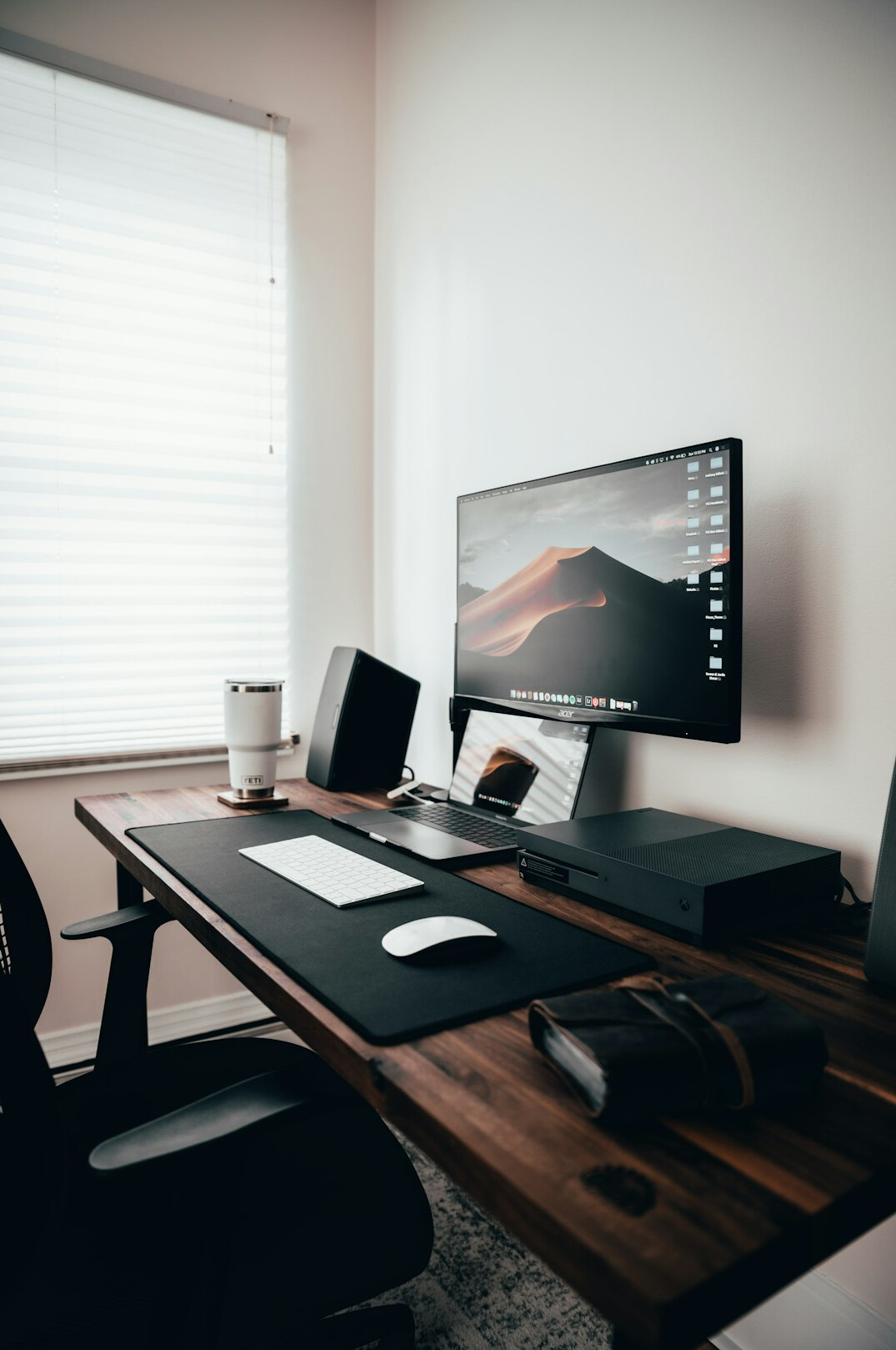 mystery writer desk setup